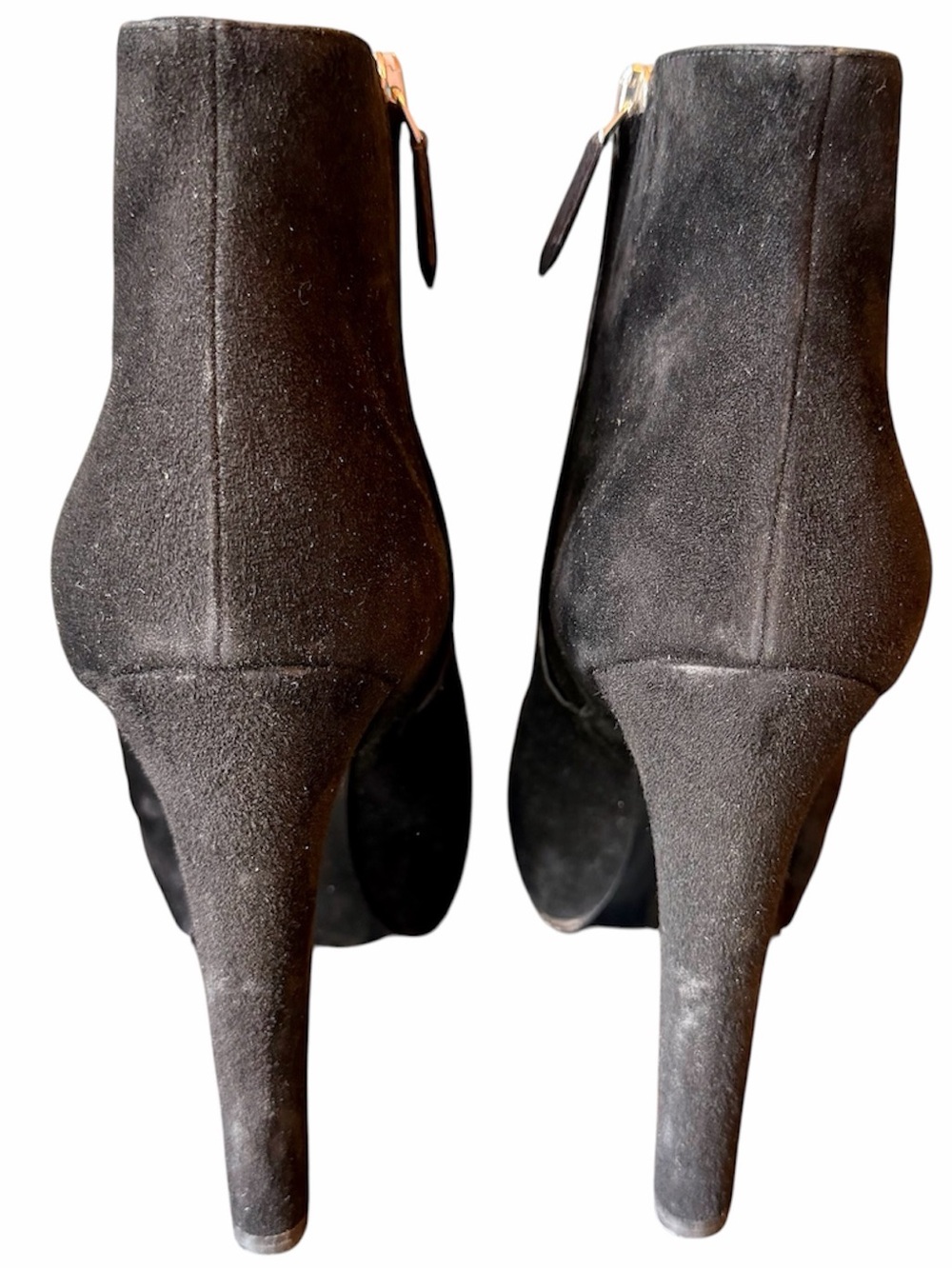Prada Authentic Black Suede Platform Ankle Booties Women’s EU 39.5 / US 9-9.5 - Picture 7 of 15